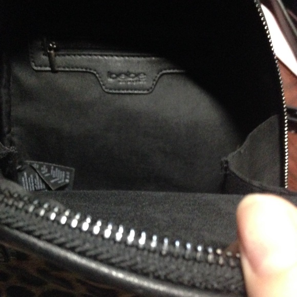 Sold New Bebe leopard faux leather backpack - Picture 6 of 8